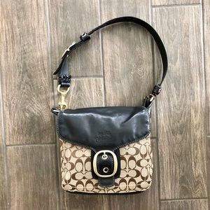 Coach Bleecker Legacy Signature Flap Shoulder Bag